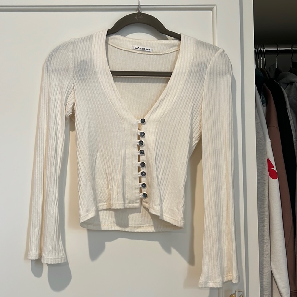 Reformation gellar knit top